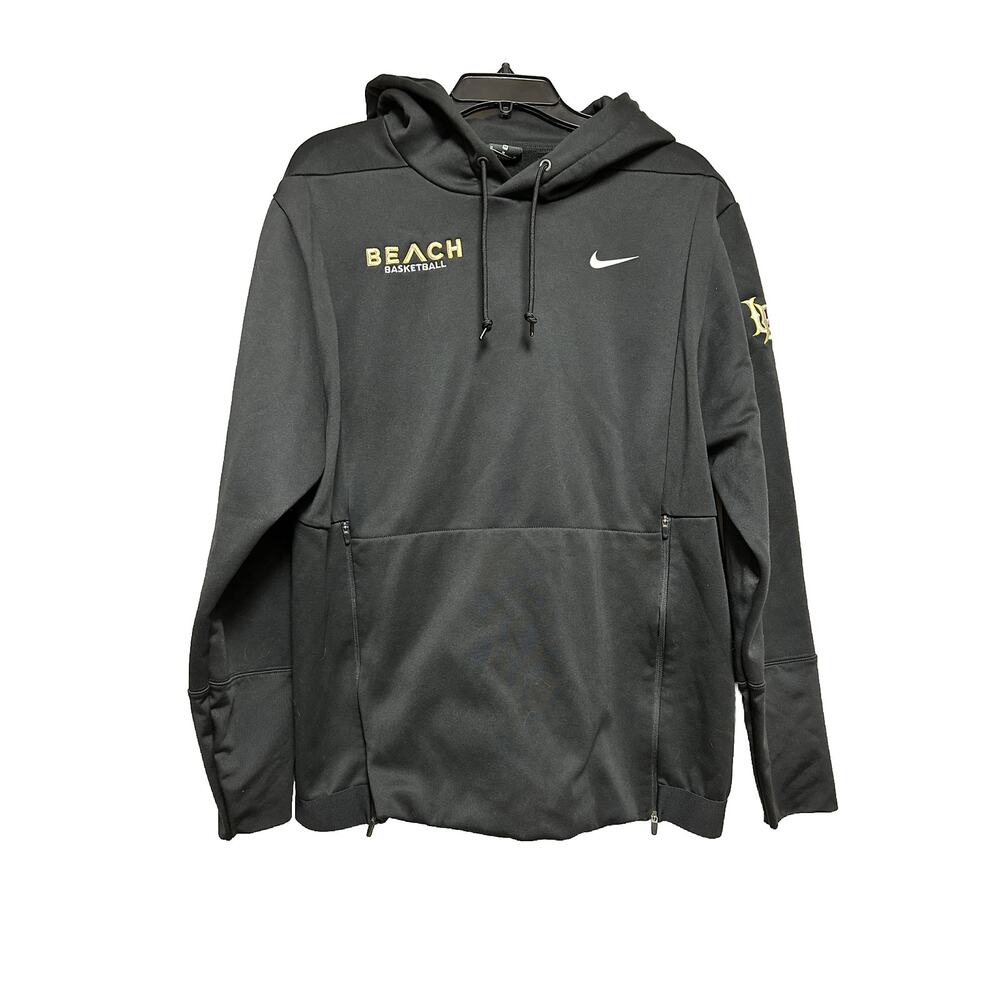 NIKE Therma Dri-FIT Heavyweight Black Pullover Hoodie Jacket Men M CSLB BEACH